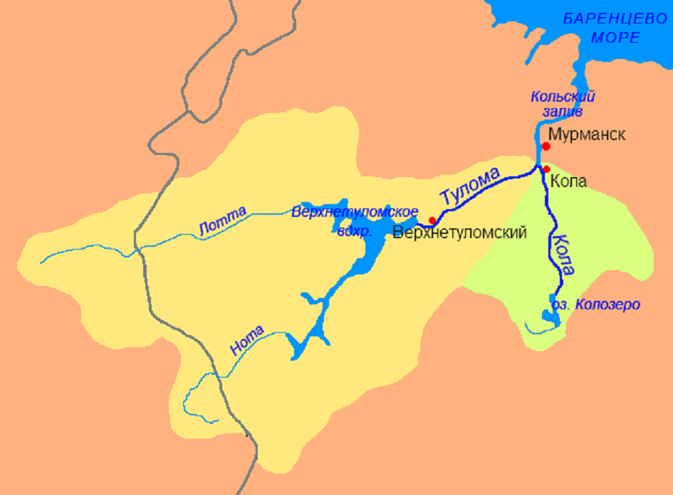 Верхнетуломский мурманская область карта